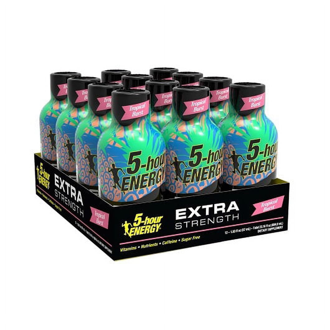5 HOUR ENERGY EXTRA STRENGTH TROPICAL BURST 1.93 FLUID OUNCES 18 PER CASE