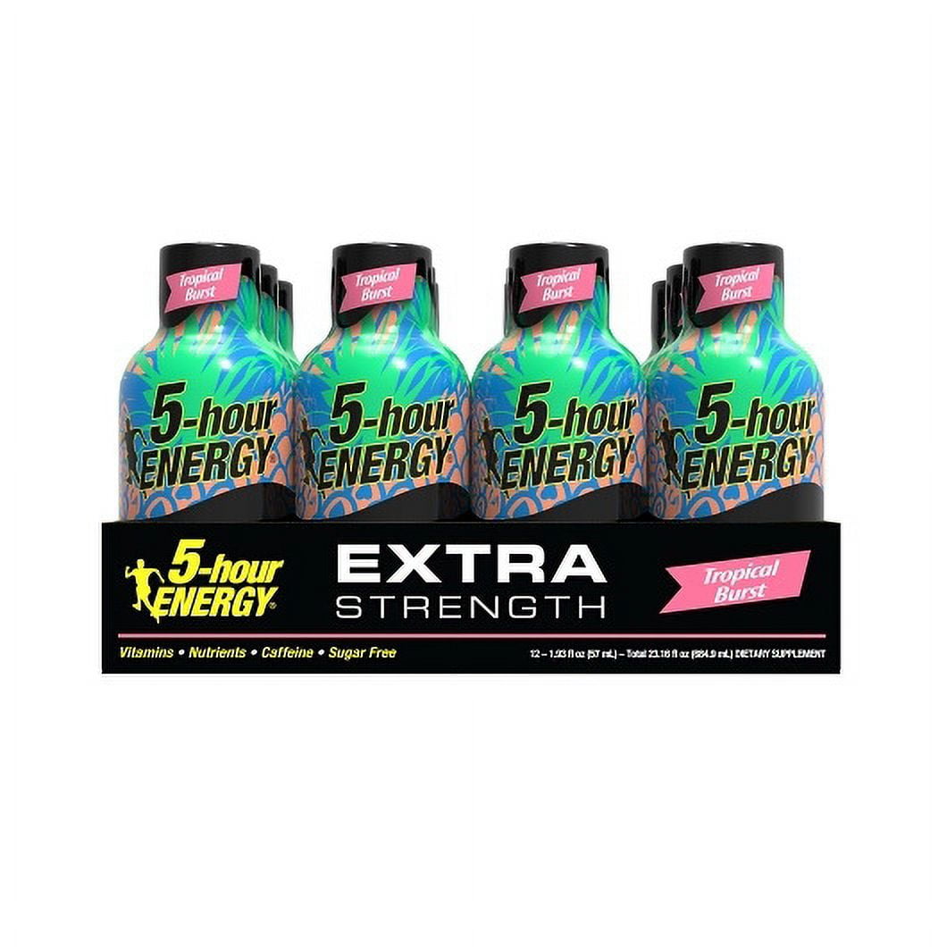5 HOUR ENERGY EXTRA STRENGTH TROPICAL BURST 1.93 FLUID OUNCES 18 PER CASE
