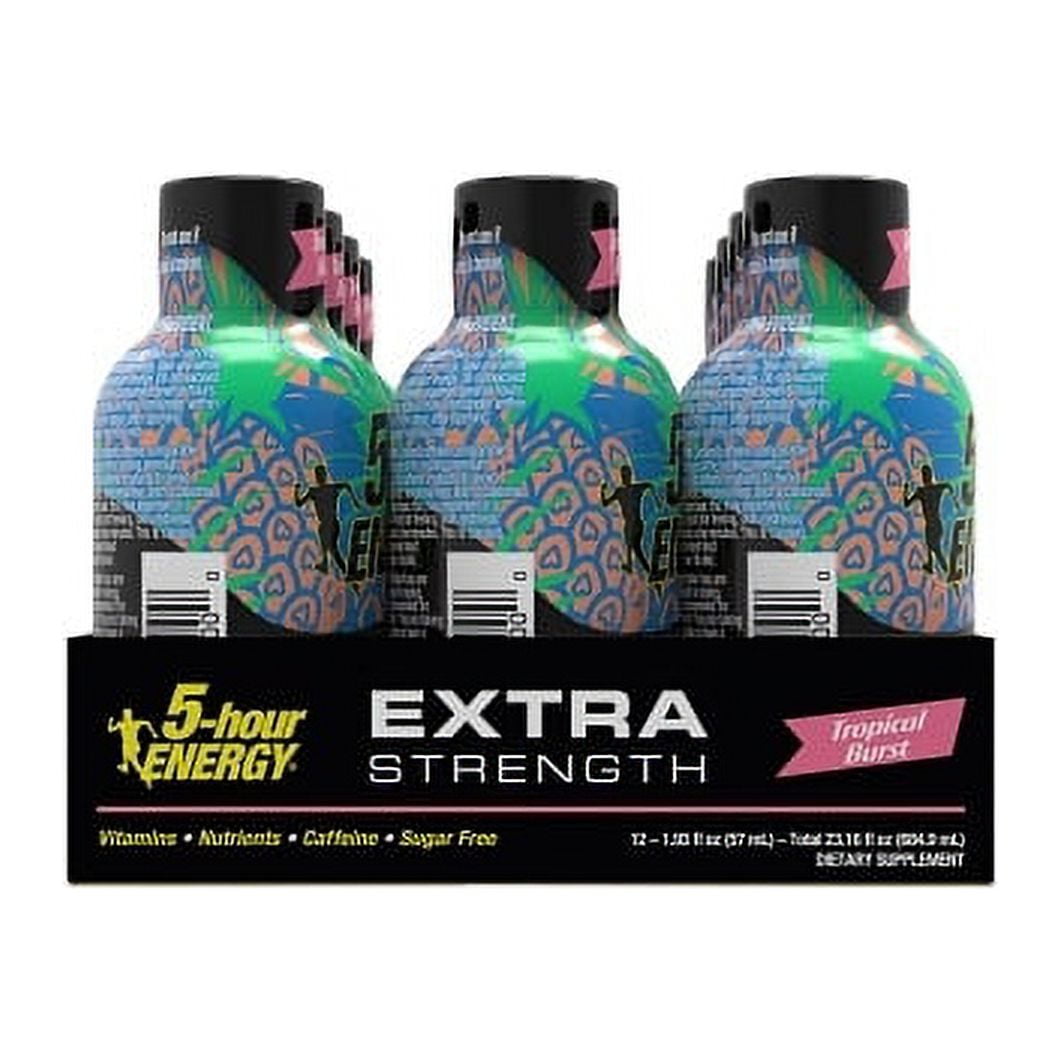 5 HOUR ENERGY EXTRA STRENGTH TROPICAL BURST 1.93 FLUID OUNCES 18 PER CASE