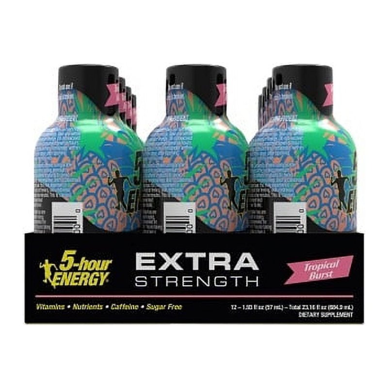 5 HOUR ENERGY EXTRA STRENGTH TROPICAL BURST 1.93 FLUID OUNCES 18 PER CASE