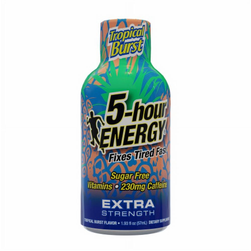 5-HOUR ENERGY EXTRA STRENGTH TROPICAL BURST SHOT - 1.93 FL OZ GET A BOOST WITH 2X