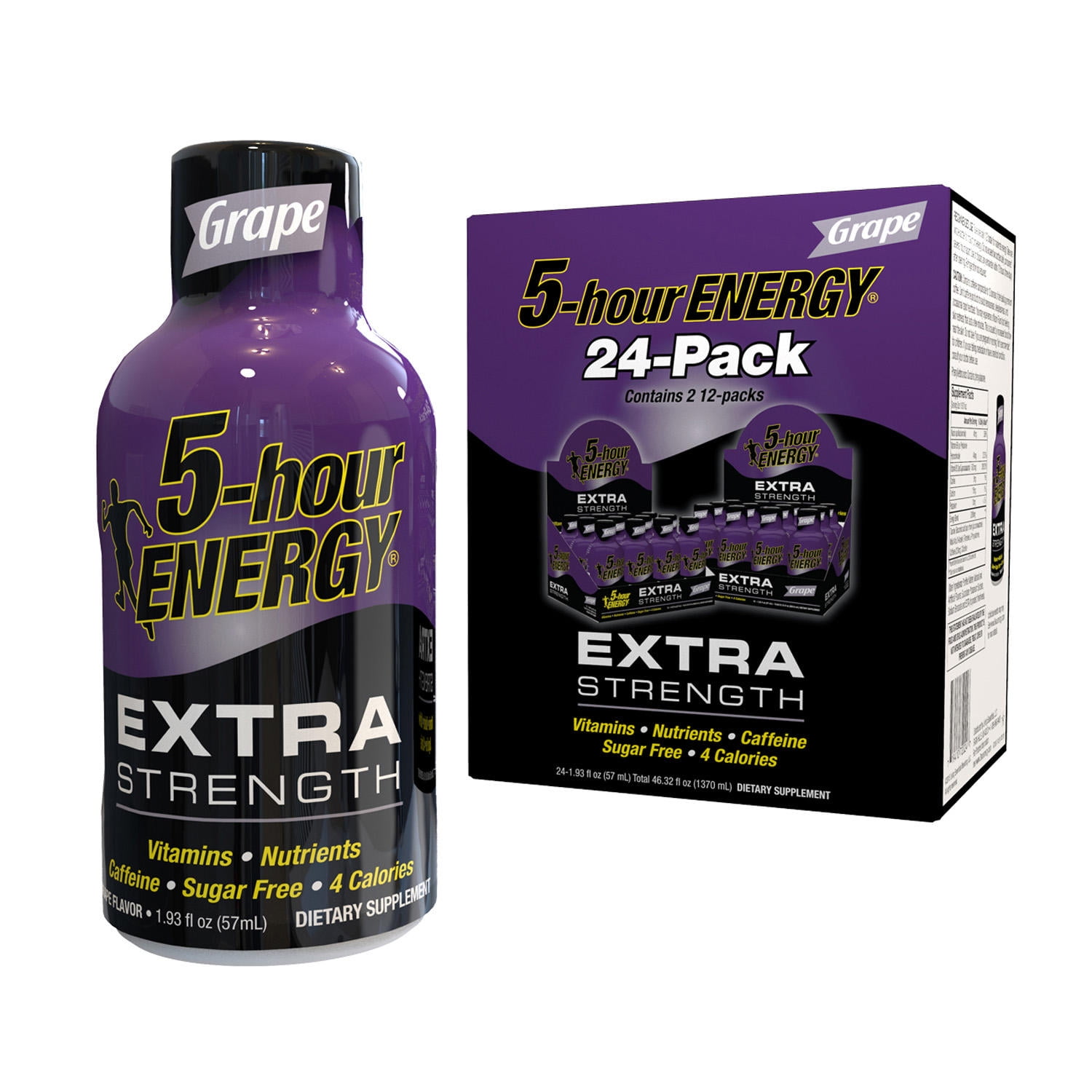 5-HOUR ENERGY SHOT EXTRA STRENGTH GRAPE 1.93 OZ 24 PK