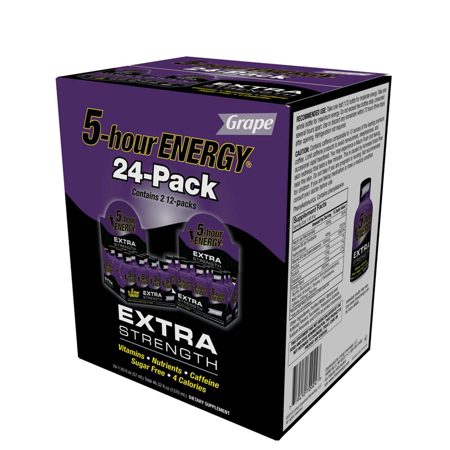 5-HOUR ENERGY SHOT EXTRA STRENGTH GRAPE 1.93 OZ 24 PK