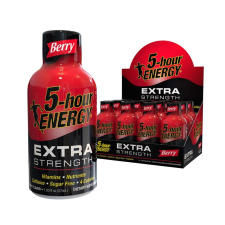 5-HOUR ENERGY SHOT EXTRA STRENGTH BERRY 1.93 OZ 12 COUNT ENERGY SHOT FOR ENHANCED PERFORMANCE AND ALERTNESS