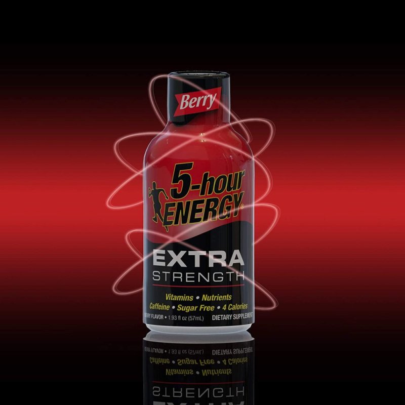 5-HOUR ENERGY SHOT EXTRA STRENGTH BERRY 1.93 OZ 12 COUNT ENERGY SHOT FOR ENHANCED PERFORMANCE AND ALERTNESS
