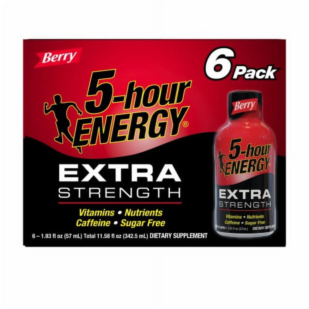 5 HOUR ENERGY EXTRA STRENGTH BERRY FLAVOR SHOT 1.93 FL OZ 6 CT