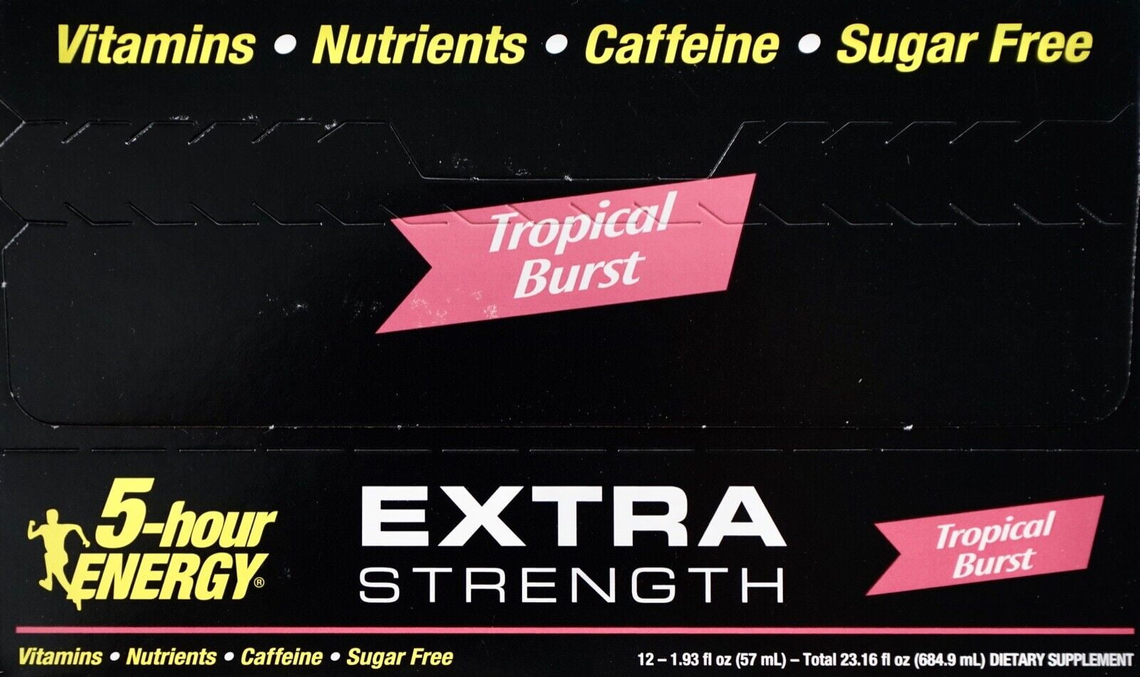 5 HOUR ENERGY SHOT TROPICAL BURST EXTRA STRENGTH SUGAR FREE 24 OR 12 BOTTLES