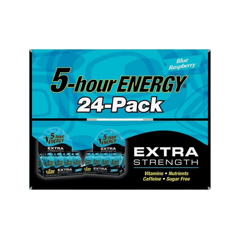 5 HOUR ENERGY EXTRA STRENGTH BLUE RASPBERRY 24 PACK FOR QUICK ENERGY BOOST