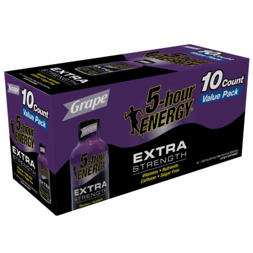 5 HOUR ENERGY EXTRA STRENGTH GRAPE SHOTS 1.93 FL OZ 10 CT
