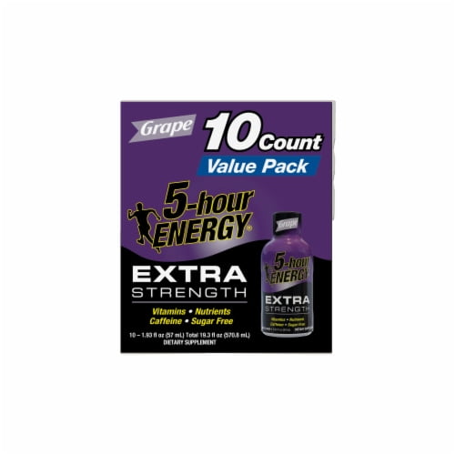 5 HOUR ENERGY EXTRA STRENGTH GRAPE SHOTS 1.93 FL OZ 10 CT