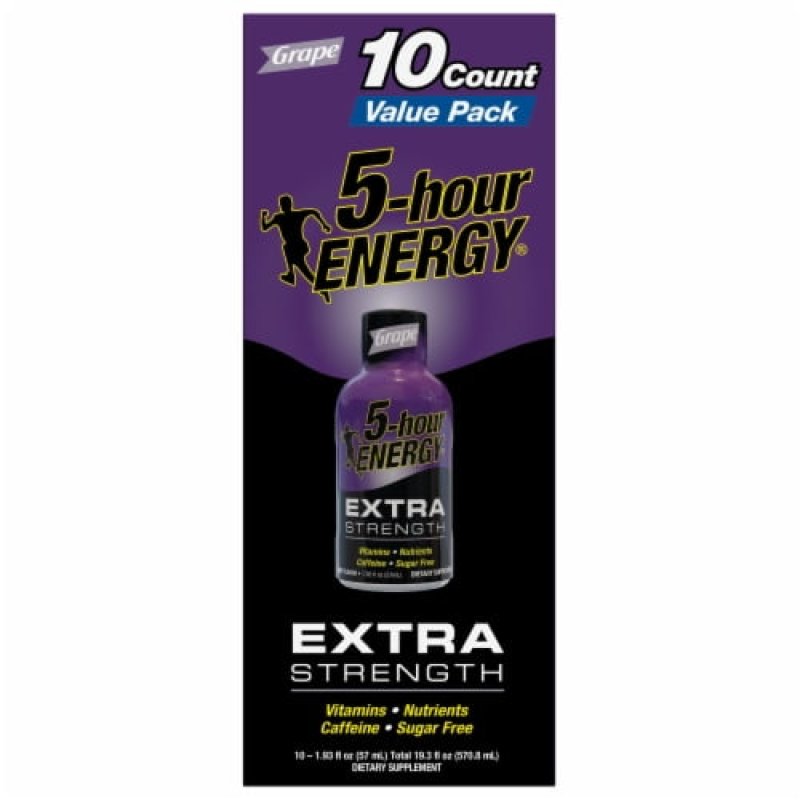 5 HOUR ENERGY EXTRA STRENGTH GRAPE SHOTS 1.93 FL OZ 10 CT