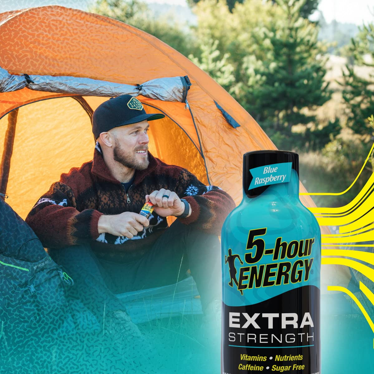 5-HOUR ENERGY EXTRA STRENGTH BLUE RASPBERRY ENERGY SHOT 1.93 OZ 24 COUNT SUGAR-FREE ZERO CALORIES B-VITAMINS AMINO ACIDS 230MG CAFFEINATED DIETARY SUPPLEMENT