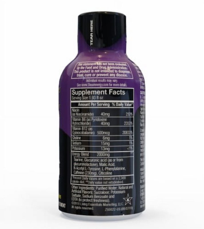 5 HOUR  ENERGY SHOT BOTTLE - GRAPE EXTRA STRENGTH "2X