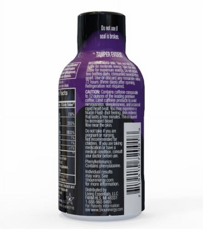 5-HOUR ENERGY GRAPE EXTRA STRENGTH ENERGY SHOT BOTTLE "2X