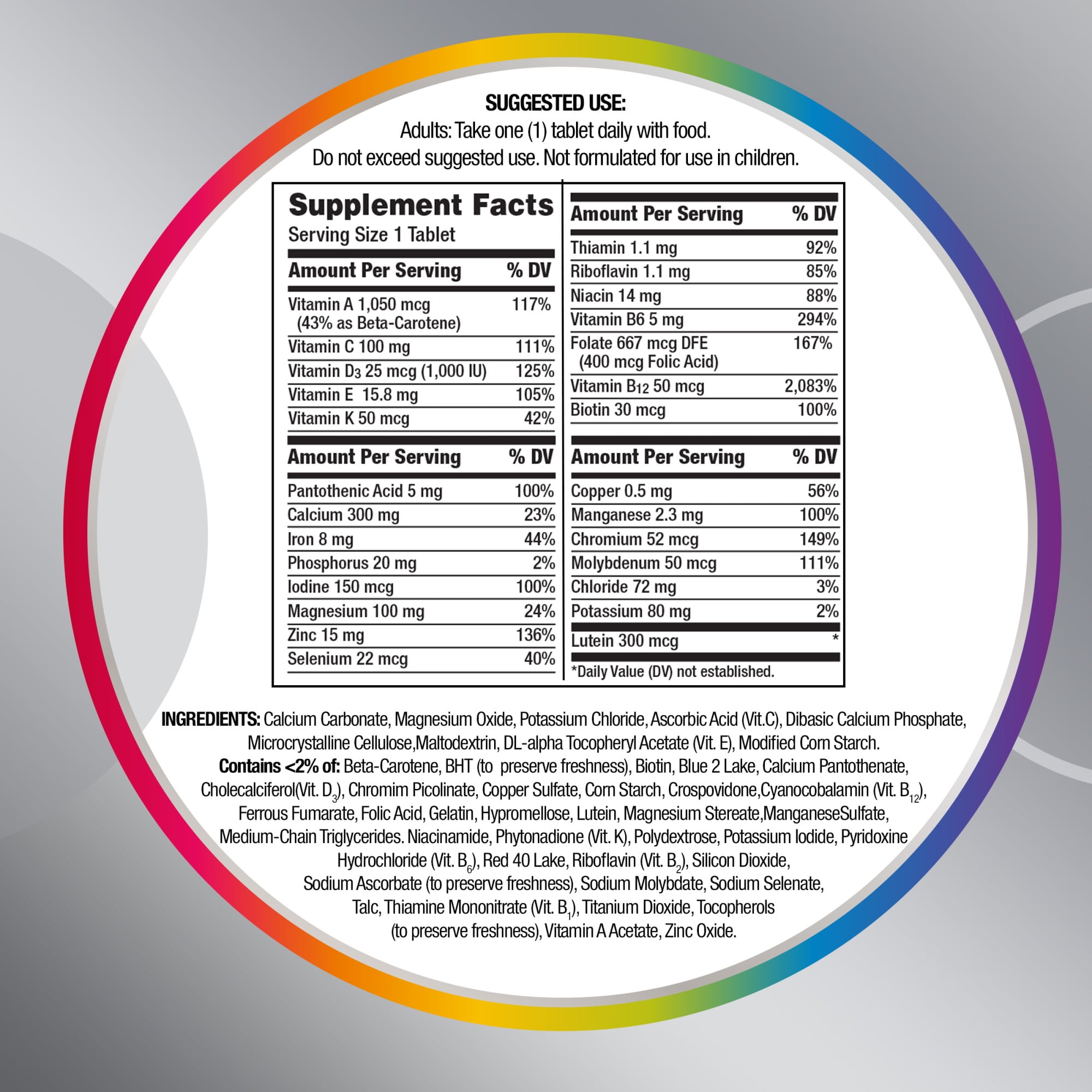 CENTRUM SILVER WOMEN OVER 50 MULTIVITAMINS MULTIMINERAL SUPPLEMENT 65 CT