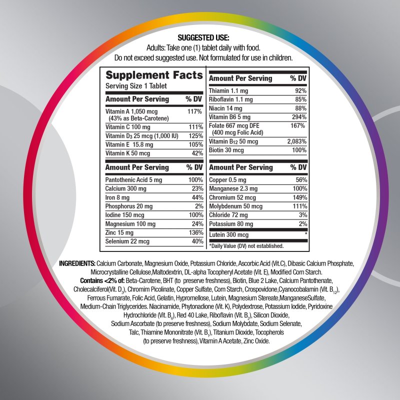 CENTRUM SILVER WOMEN OVER 50 MULTIVITAMINS MULTIMINERAL SUPPLEMENT 65 CT