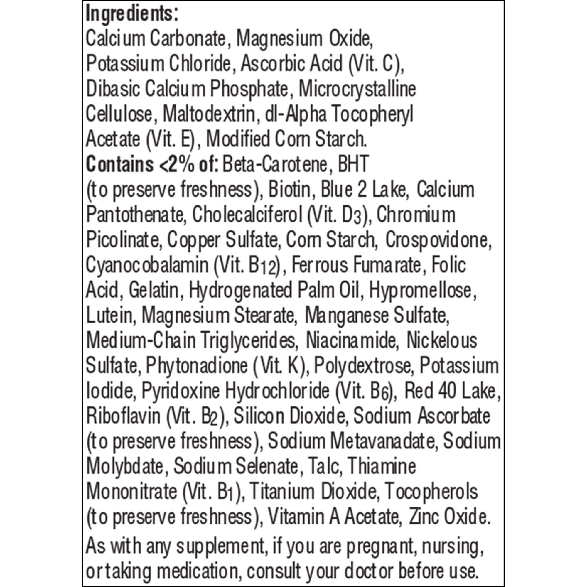CENTRUM SILVER WOMEN OVER 50 MULTIVITAMINS MULTIMINERAL SUPPLEMENT 65 CT