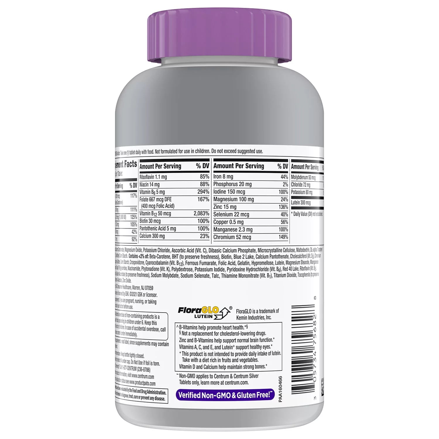 CENTRUM SILVER WOMEN OVER 50 MULTIVITAMIN MULTIMINERAL SUPPLEMENT 275 CT