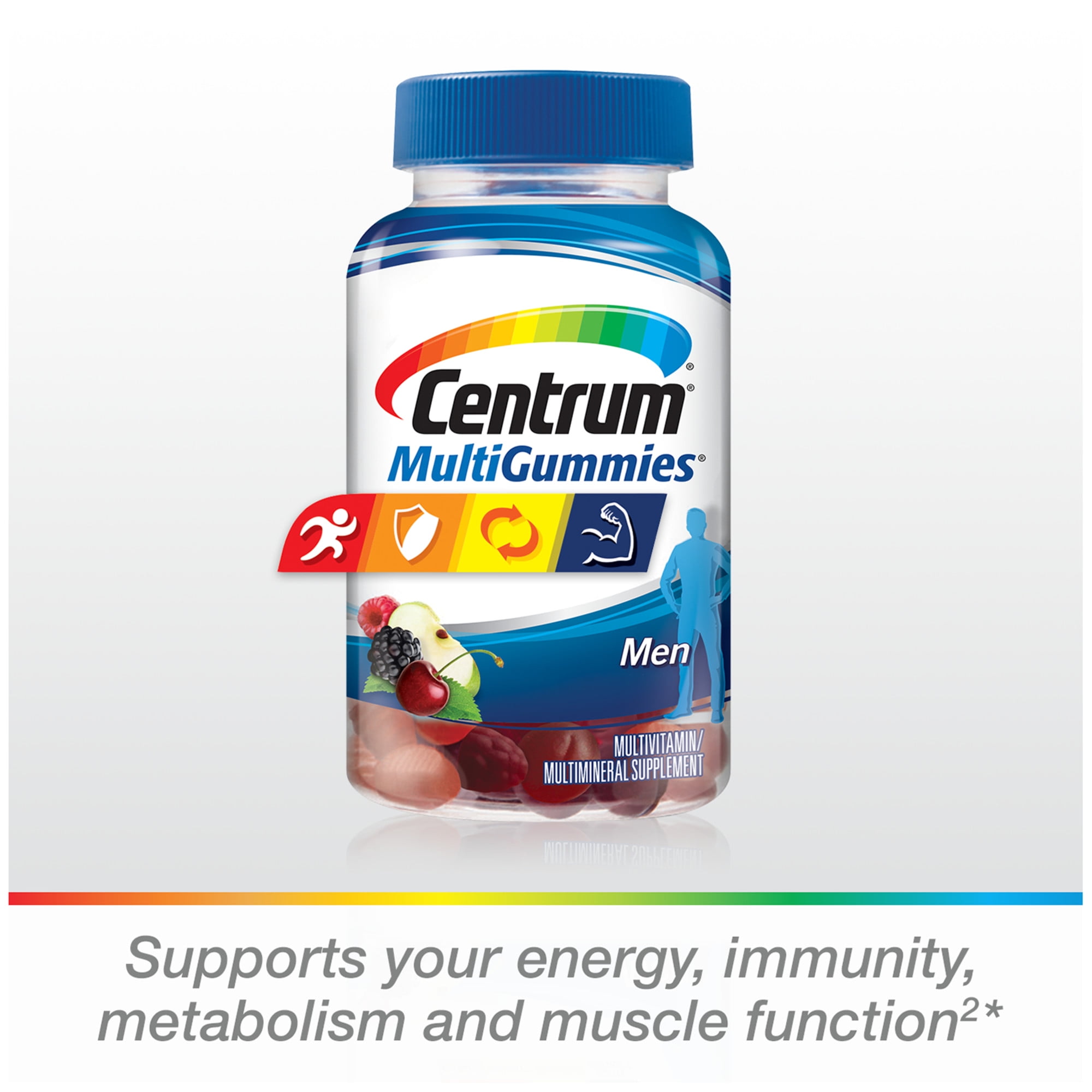 CENTRUM MULTIGUMMIES MEN MULTIVITAMIN GUMMIES FRUIT FLAVORS 150 CT