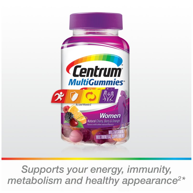 CENTRUM WOMEN'S GUMMIES WITH ASSORTED FRUIT FLAVOR 70 CT