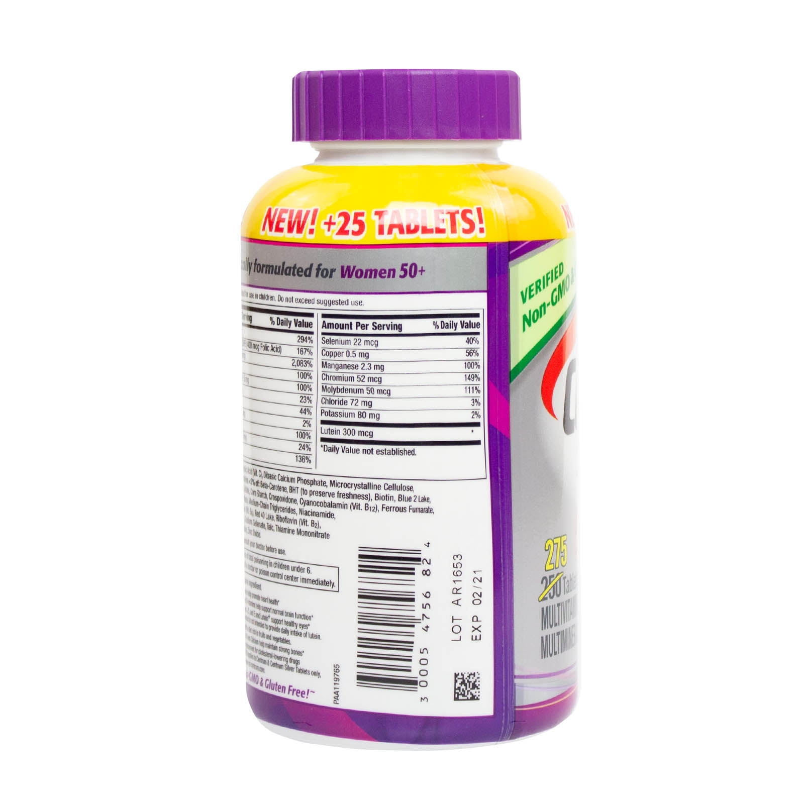 CENTRUM SILVER WOMEN 50 PLUS 275 TABLETS USA AUTHENTIC