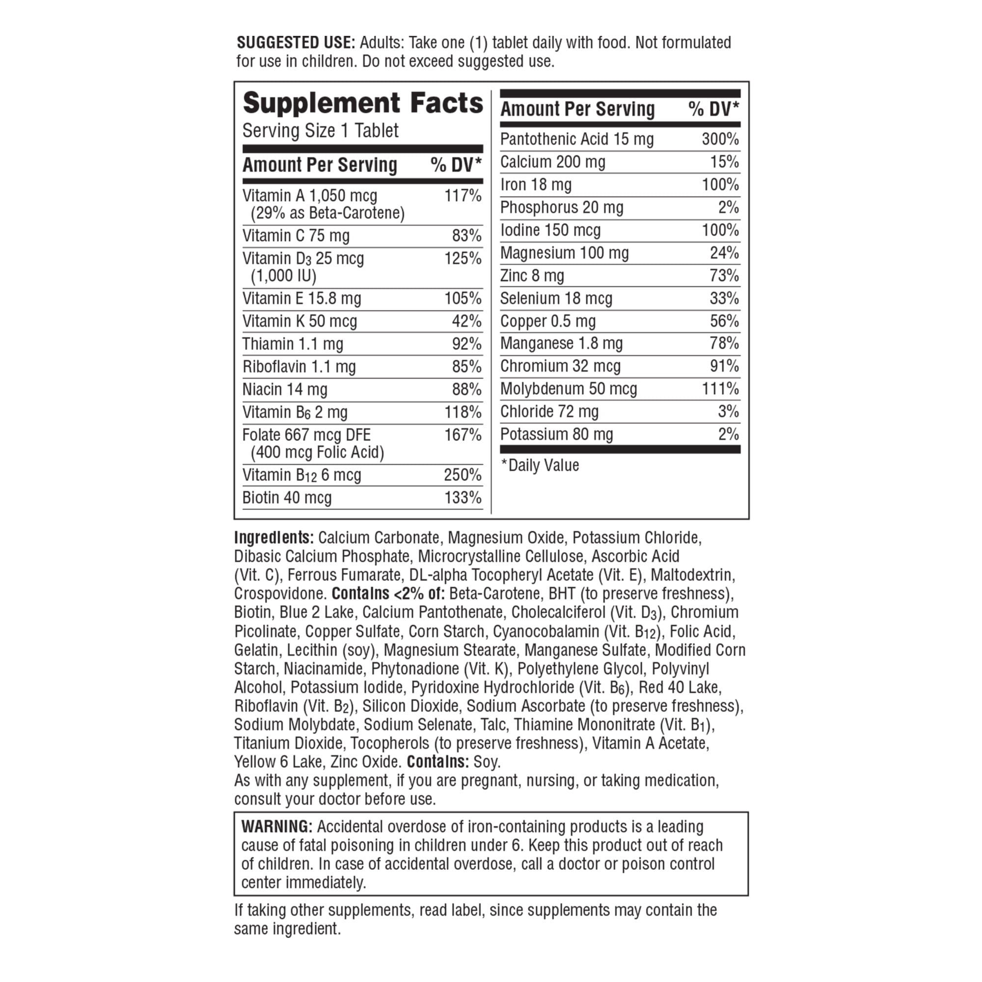 CENTRUM WOMEN'S MULTIVITAMIN 120 COUNT TABLET