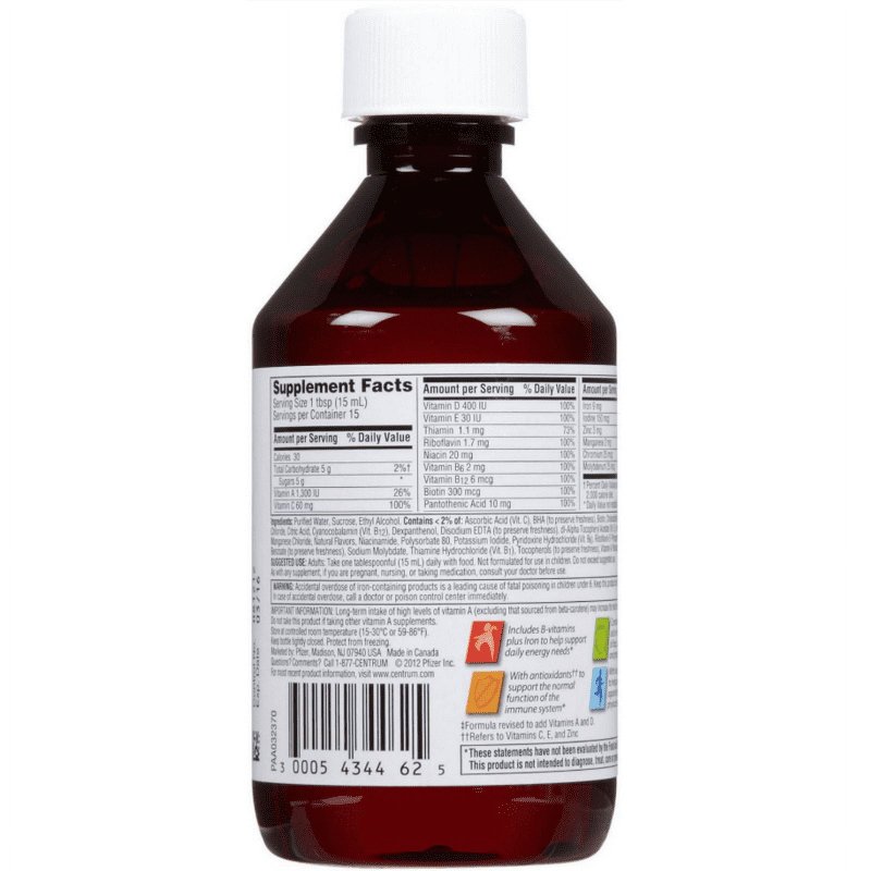CENTRUM LIQUID 8 OZ MULTIVITAMIN MULTIMINERAL SUPPLEMENT