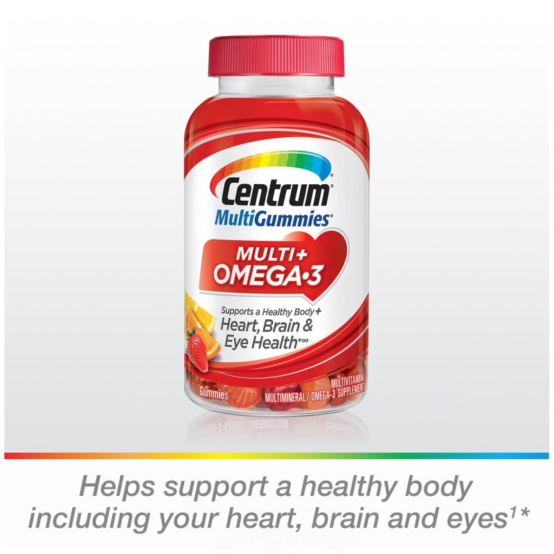 CENTRUM ADULT MULTIVITAMIN OMEGA 3 GUMMIES FRUIT FLAVORS 100 CT