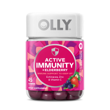 OLLY IMMUNITY GUMMY ELDERBERRY ZINC VITAMIN C SUPPORT SUPPLEMENT BERRY FLAVOR 45 COUNT
