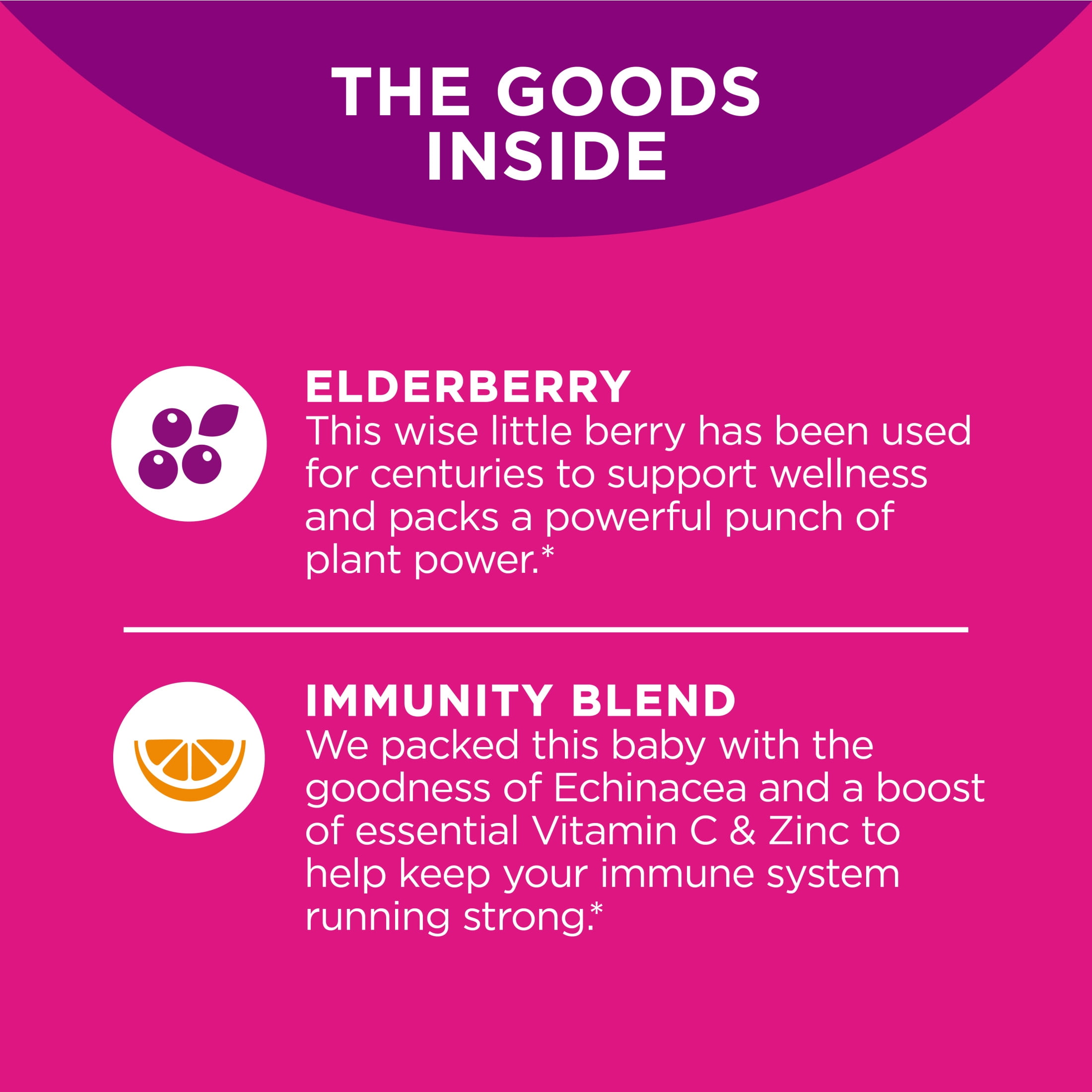 OLLY IMMUNITY GUMMY ELDERBERRY ZINC VITAMIN C SUPPORT SUPPLEMENT BERRY FLAVOR 45 COUNT