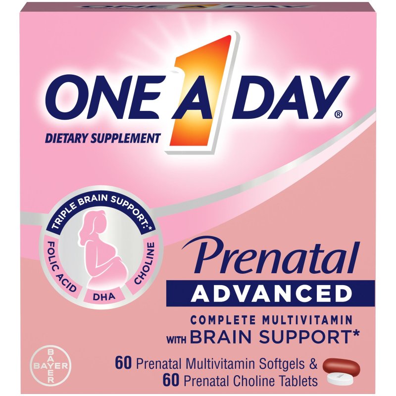 ONE A DAY ADVANCED PRENATAL MULTIVITAMIN WITH CHOLINE 120 TABLETS