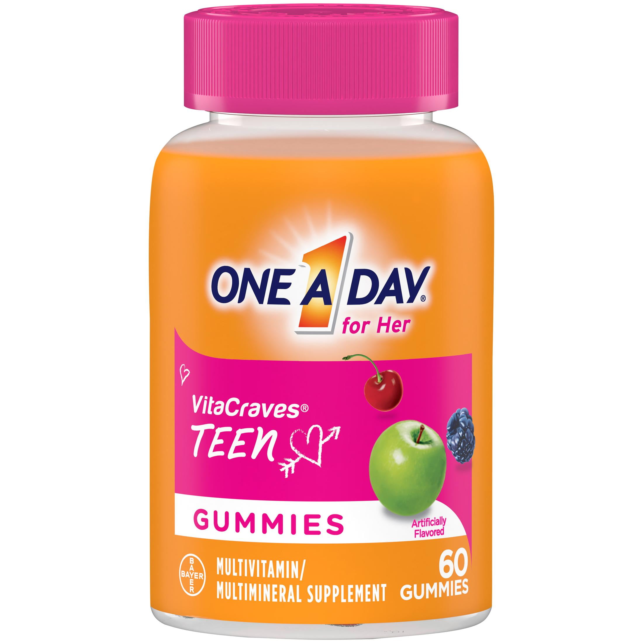 ONE A DAY TEEN FOR HER MULTIVITAMIN GUMMIES 60 COUNT