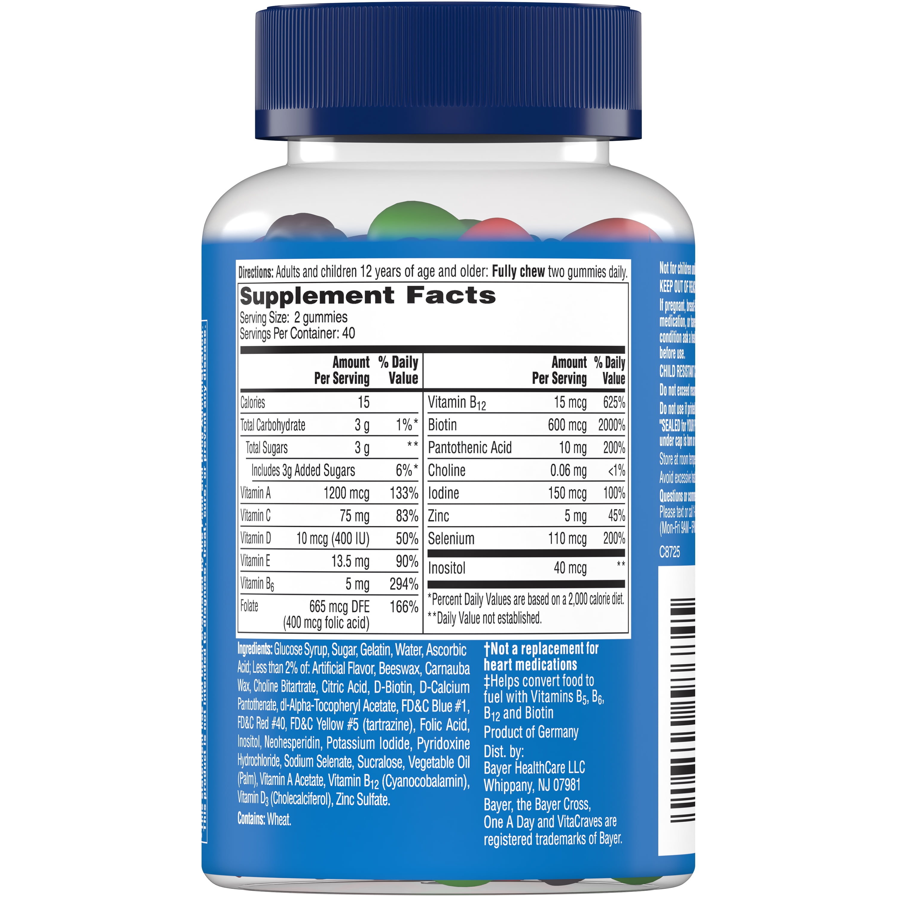 ONE A DAY MEN'S MULTIVITAMIN GUMMIES FOR MEN 80 COUNT