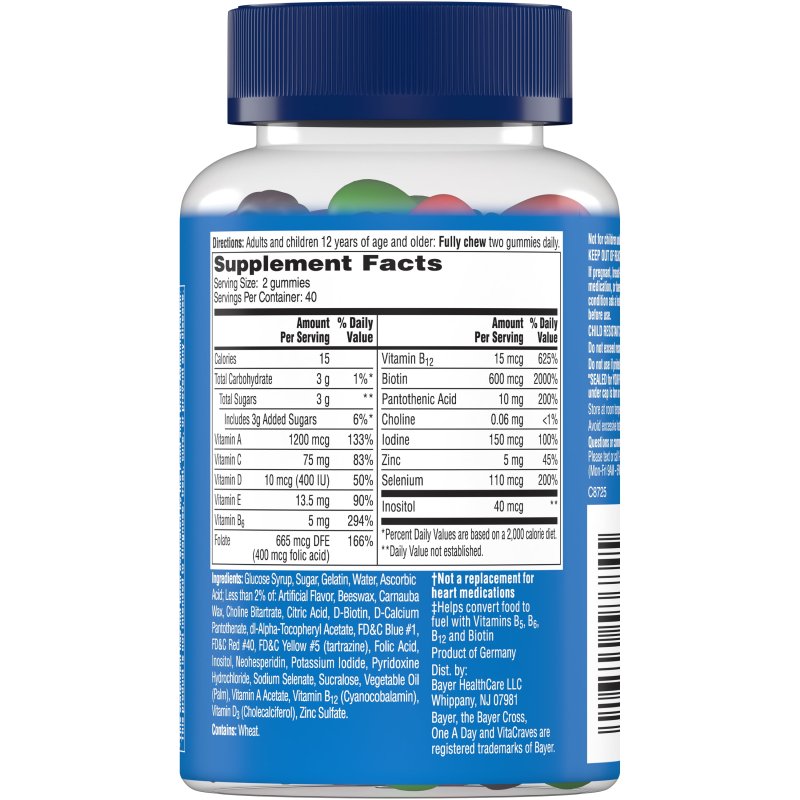 ONE A DAY MEN'S MULTIVITAMIN GUMMIES FOR MEN 80 COUNT