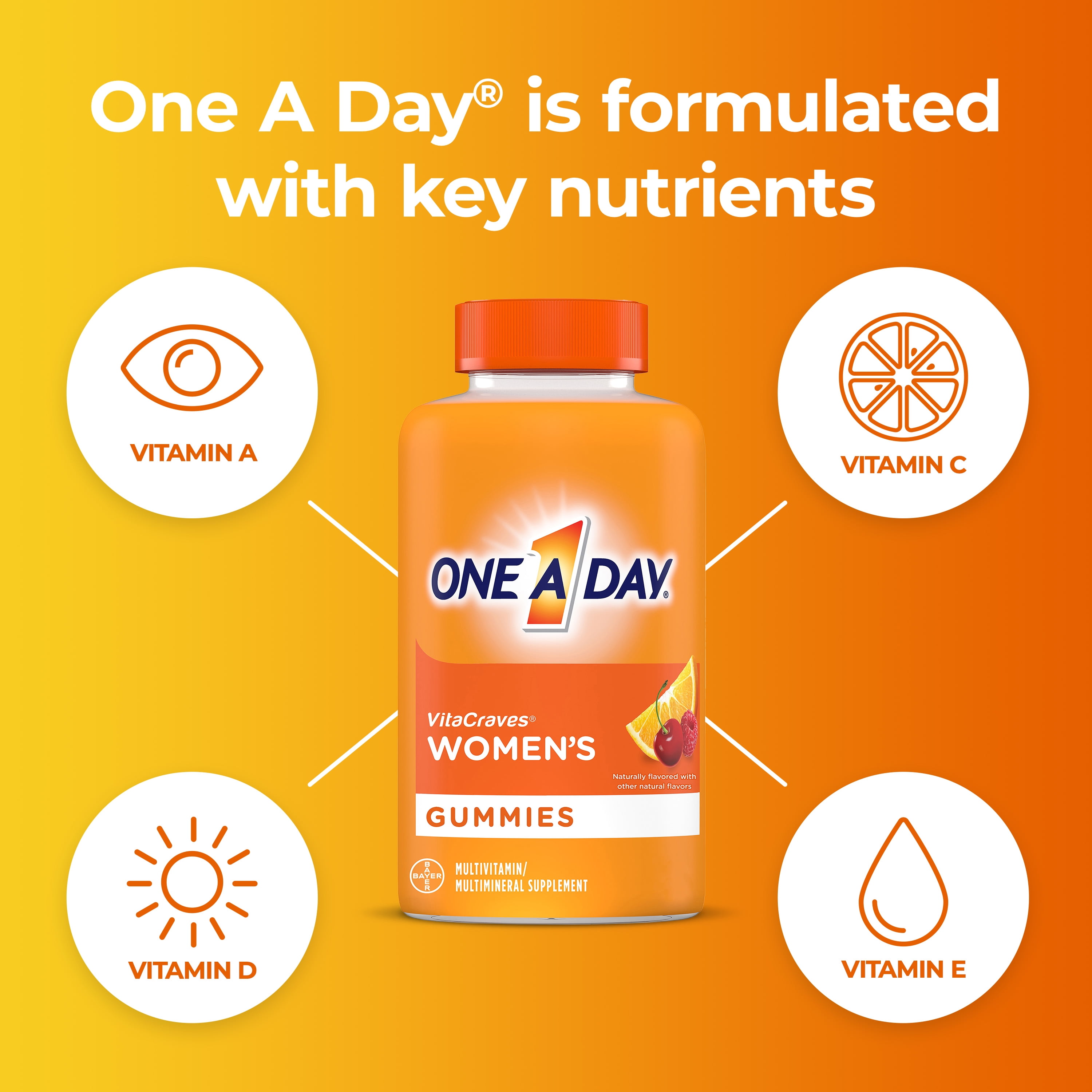 ONE A DAY WOMEN'S GUMMY MULTIVITAMIN 170 CT FOR WOMEN