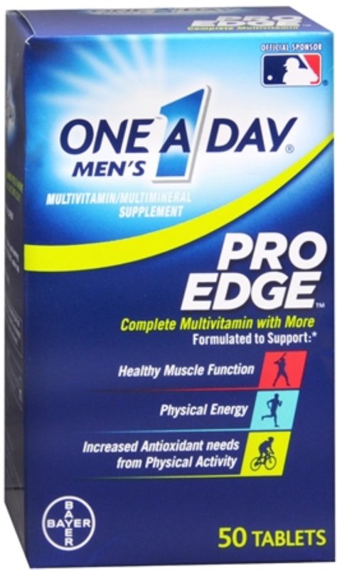 ONE A DAY MENS PRO EDGE COMPLETE MULTIVITAMIN 50 TABLETS PACK OF 2