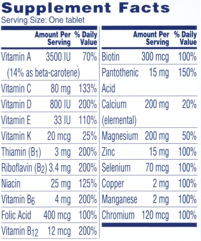 ONE A DAY MENS PRO EDGE COMPLETE MULTIVITAMIN 50 TABLETS PACK OF 2