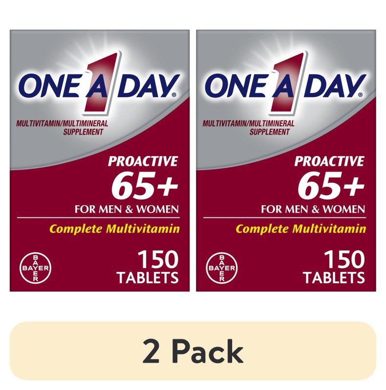ONE A DAY PROACTIVE 65 PLUS MULTIVITAMIN TABLETS FOR MEN AND WOMEN 150CT PACK OF 2
