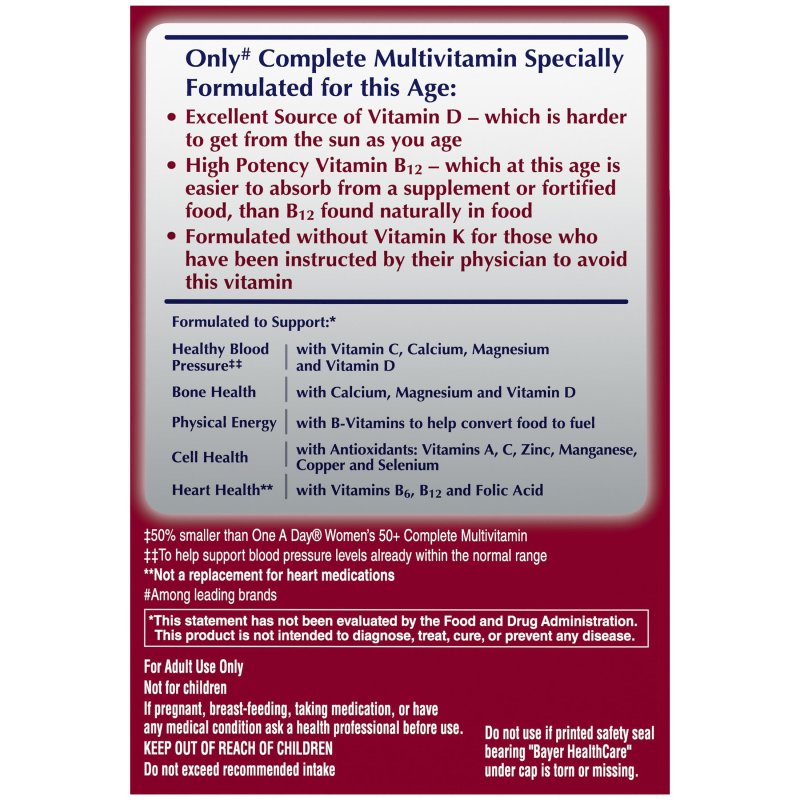 ONE A DAY PROACTIVE 65 PLUS MULTIVITAMIN TABLETS FOR MEN AND WOMEN 150CT PACK OF 2
