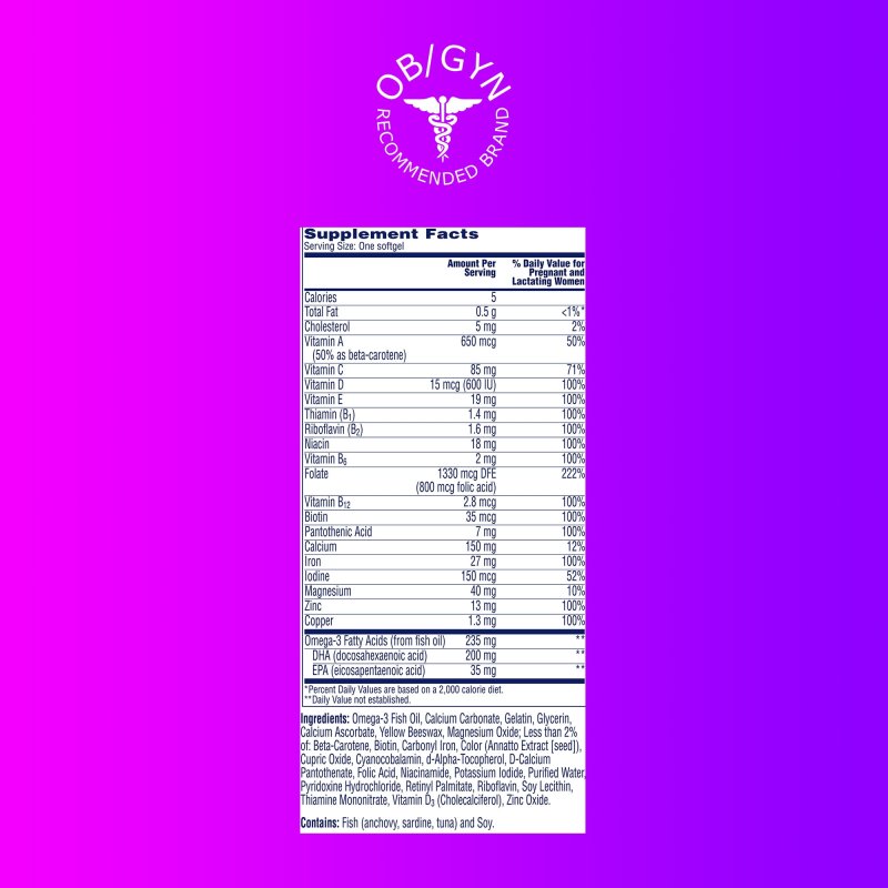 ONE A DAY WOMEN'S PRENATAL MULTIVITAMIN WITH FOLIC ACID DHA IRON 30 CT