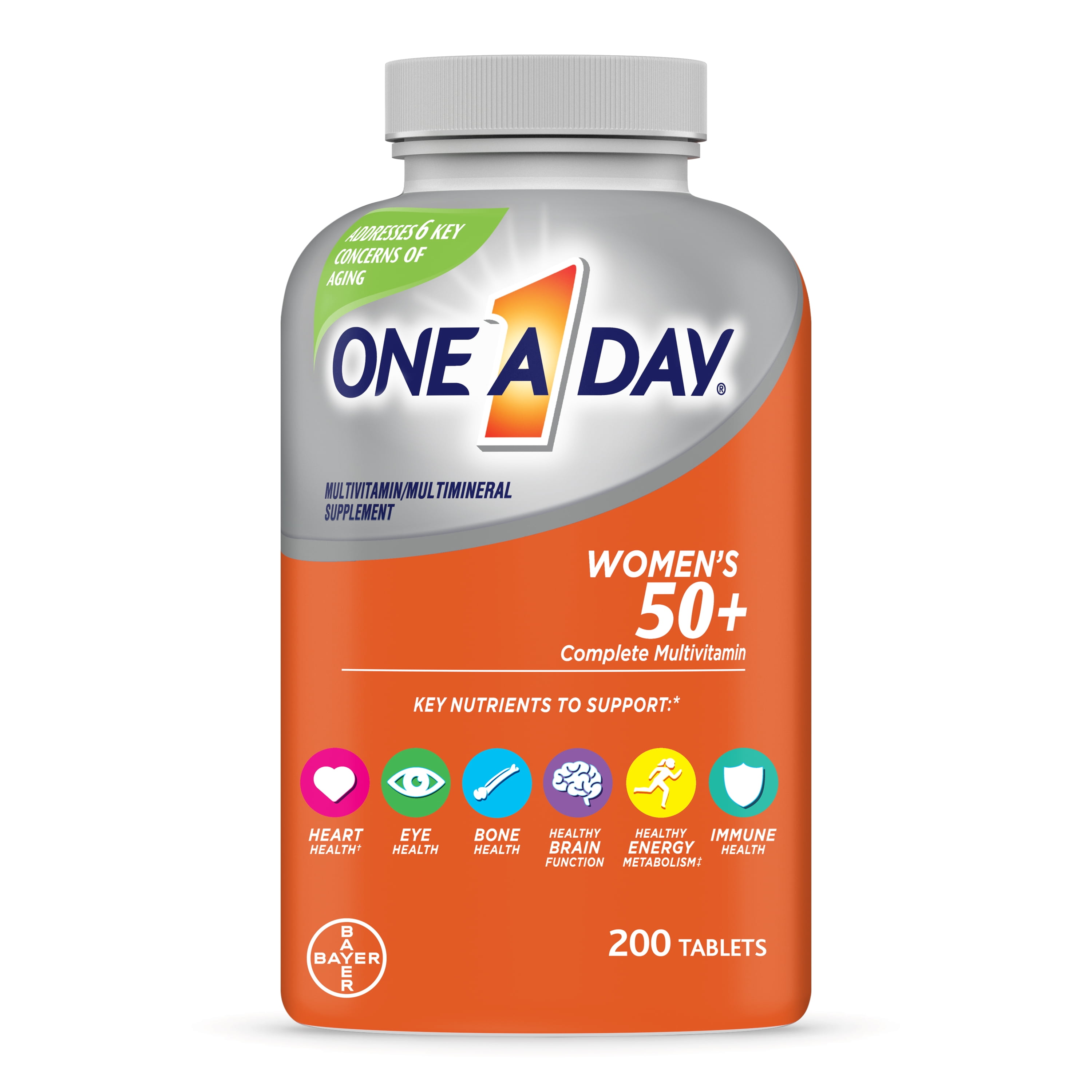ONE A DAY WOMEN'S 50 PLUS MULTIVITAMIN TABLETS FOR WOMEN 200 COUNT