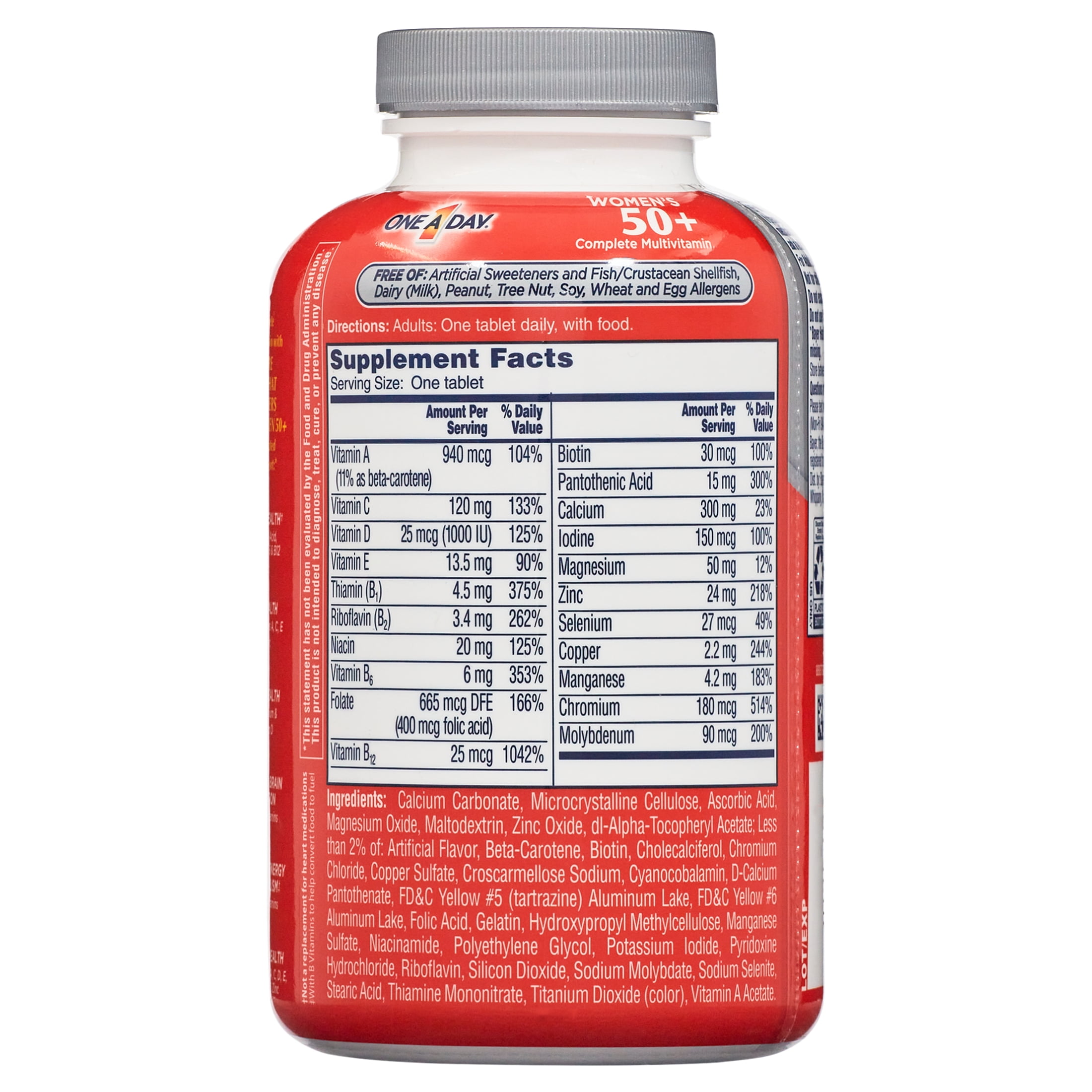 ONE A DAY WOMEN'S 50 PLUS MULTIVITAMIN TABLETS FOR WOMEN 200 COUNT