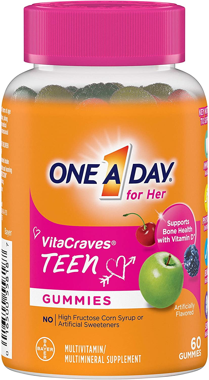 ONE A DAY VITACRAVES TEEN FOR HER 60 EA PACK OF 6
