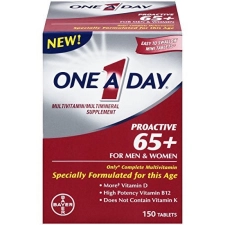 ONE A DAY PROACTIVE 65 PLUS MEN WOMEN MULTIVITAMIN 150 TABLETS EACH 5 PACK