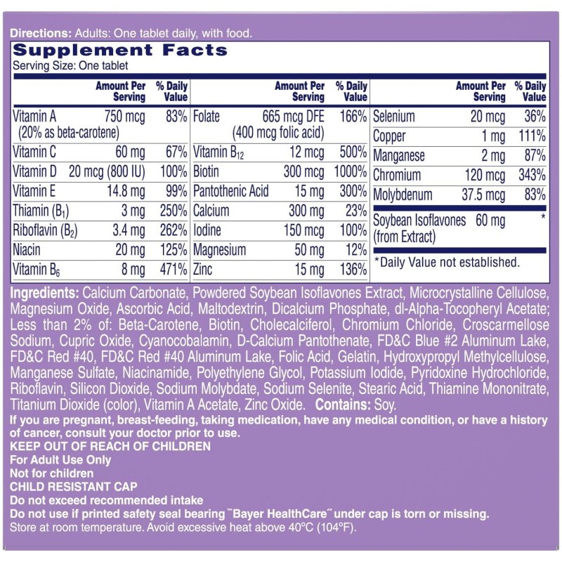 ONE A DAY WOMEN'S MENOPAUSE COMPLETE MULTIVITAMIN 50 TABS 6 PACK