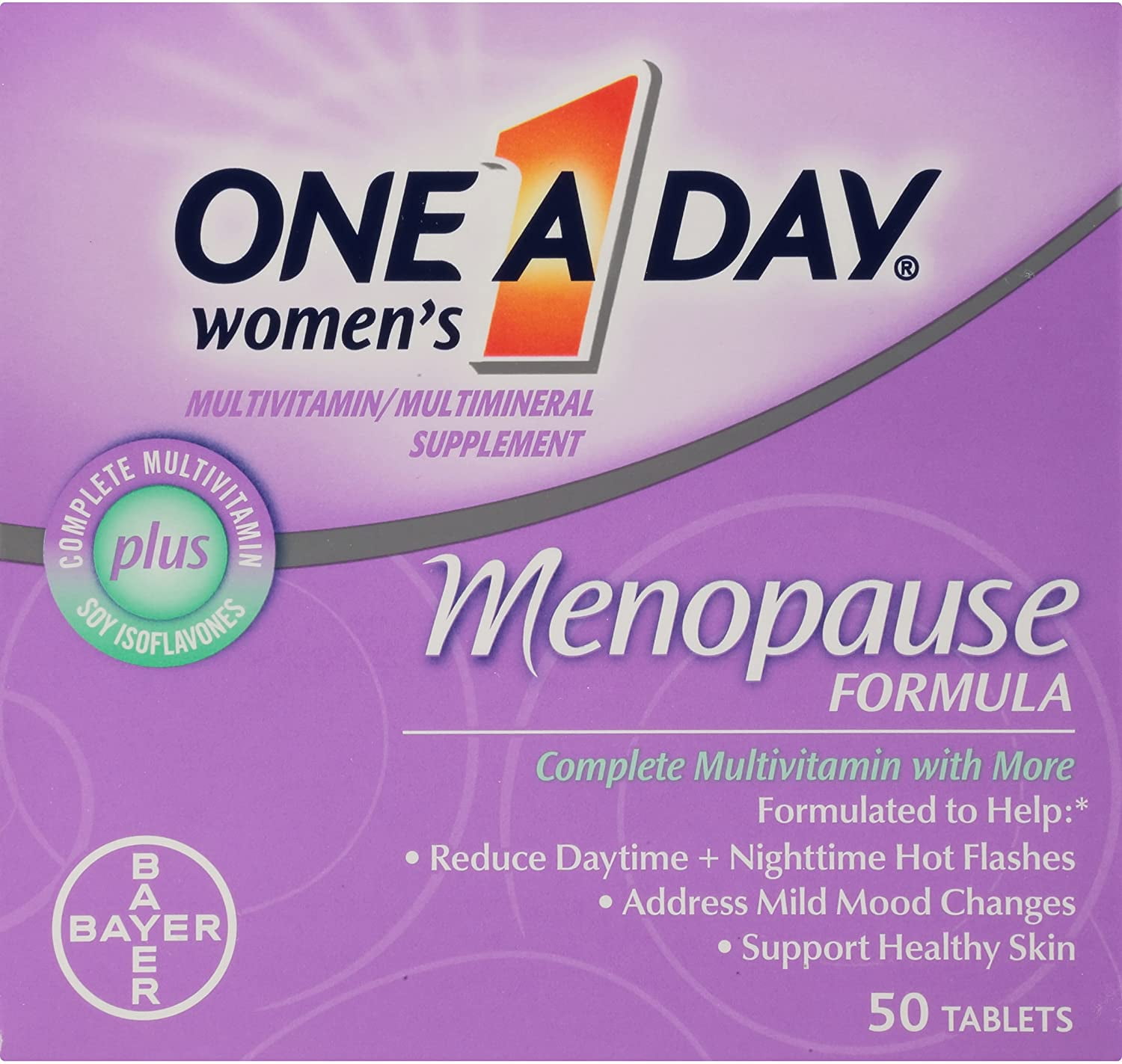 ONE A DAY MENOPAUSE WOMEN'S MULTIVITAMIN 50 TABLETS PACK OF 4
