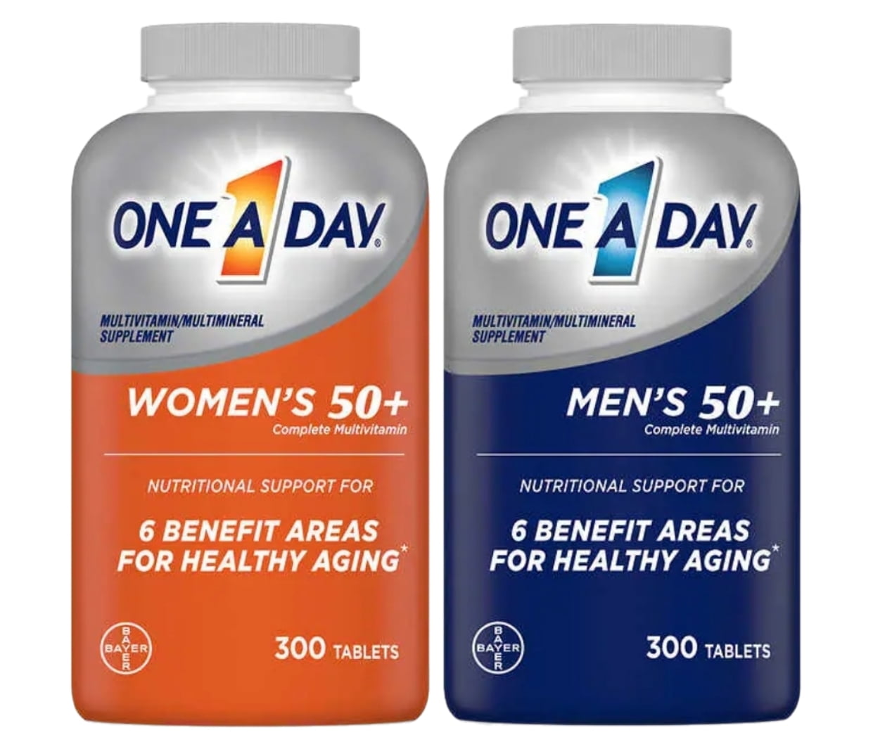 ONE A DAY MEN'S 50+ WOMENS 50+ COMPLETE MULTIVITAMINS FOR HEALTHY
