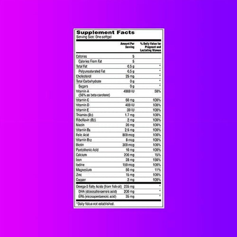 ONE A DAY PRENATAL MULTIVITAMIN FOR WOMEN BEFORE DURING AND AFTER PREGNANCY VITAMINS A C D E B6 B12 OMEGA-3 DHA 90 COUNT
