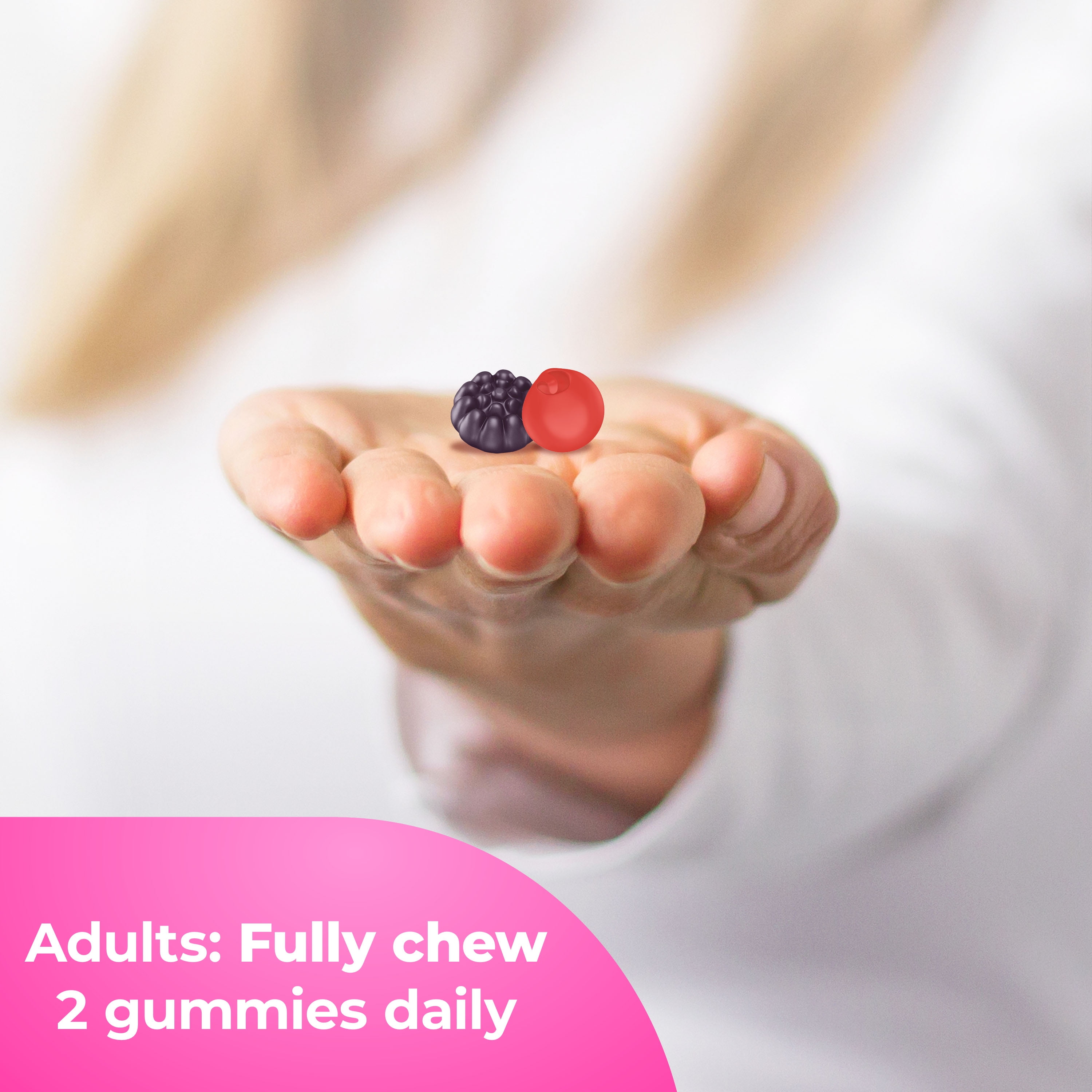ONE A DAY MULTI+ HAIR SKIN NAILS SUPPORT GUMMY MULTIVITAMIN 2 PACK 120 COUNT