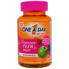 ONE A DAY FOR HER VITACRAVES TEEN MULTI 60 GUMMIES PACK OF 2